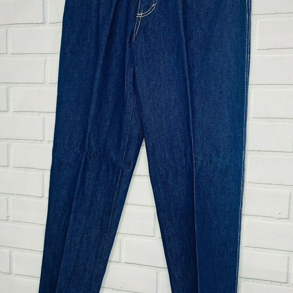 NWT vintage 80s Gitano jeans high rise waist dark wash tapered leg 9 10 juniors - Picture 4 of 12